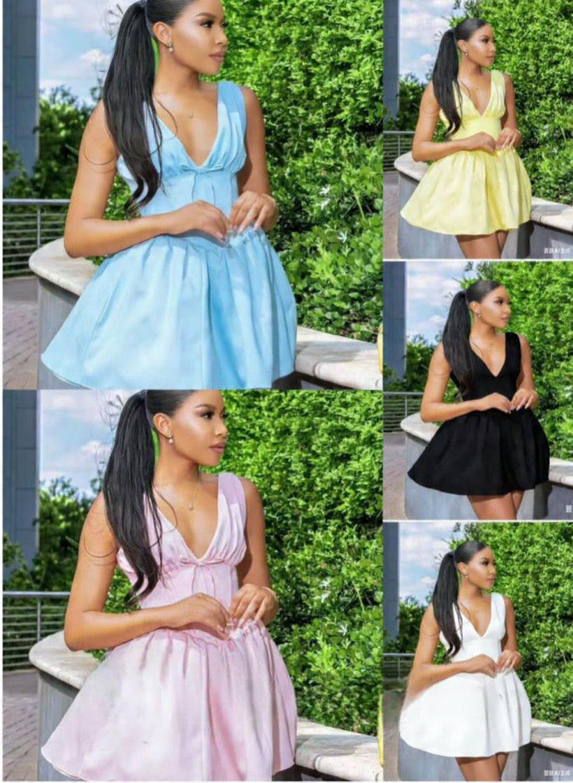 ADYCE Elegant V-Neck Bow Ruched Waist Fishtail Zipper Mini Dress