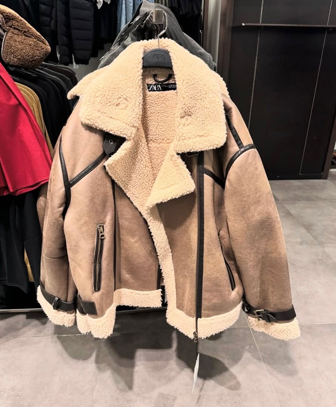 New Women's Faux Thermal Lined Motorcycle Short Jacket, Loose Casual Thickened Zip-Up Coat