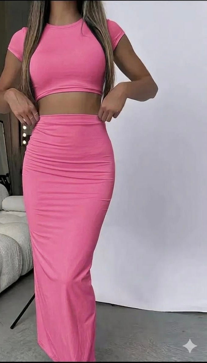 Plain two-piece Set