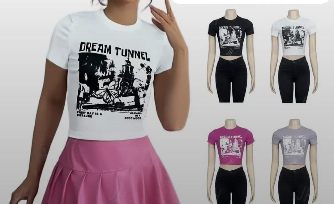 Dream Tunnel crop Tee