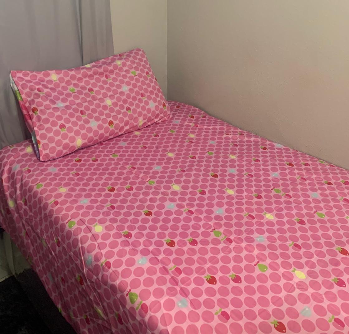 2-piece duvet cover Pink