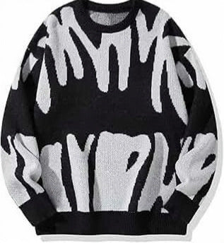 Manfinity Hypemode Men Graphic Pattern Sweater , Fall Winter