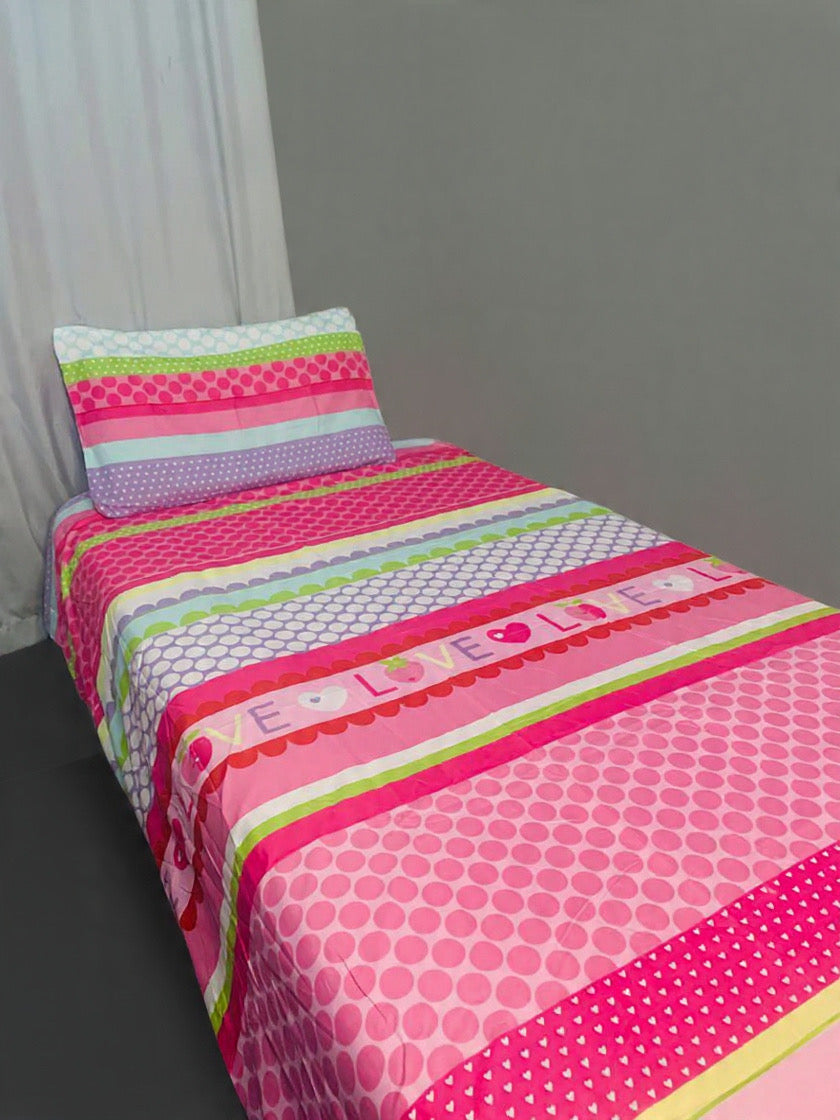 2-piece duvet cover Pink