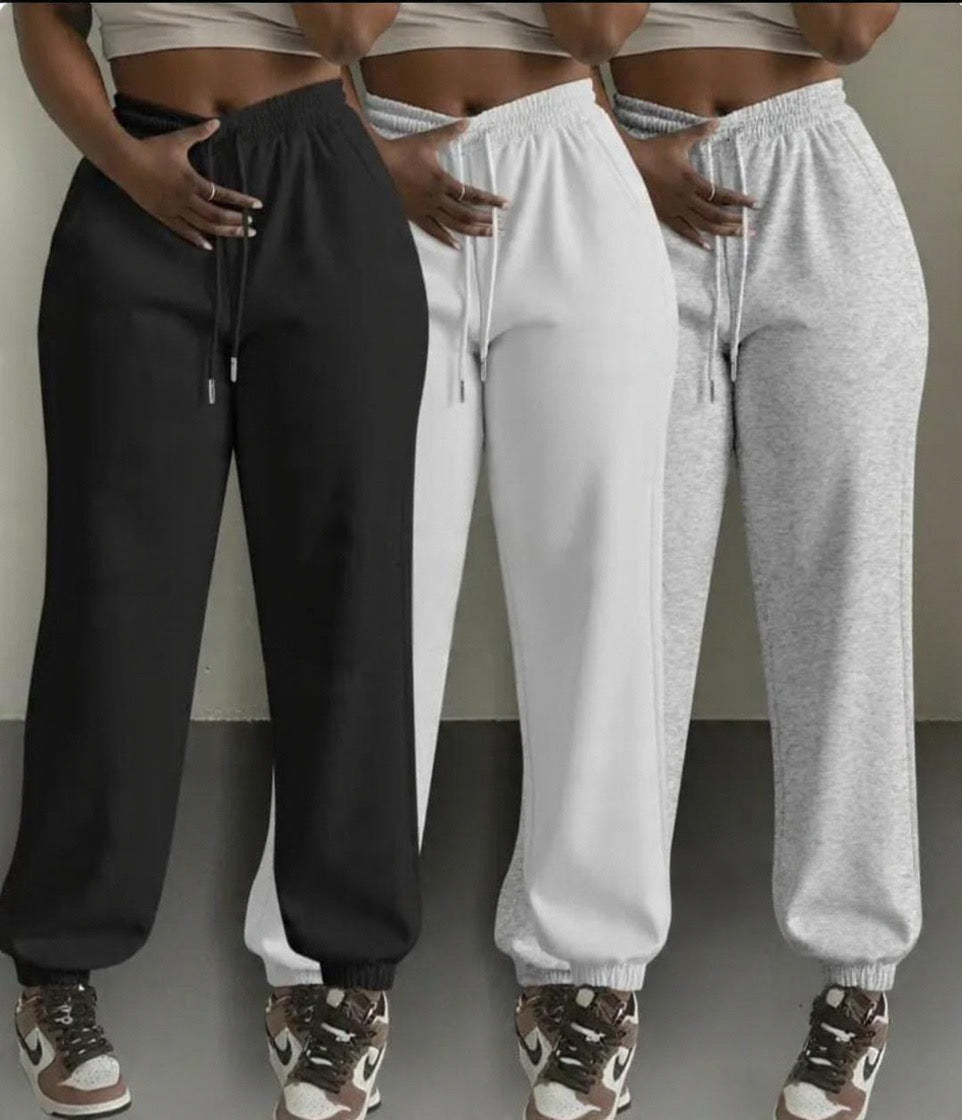 INAWLY Straight Leg Casual Women Pants, Loose Trousers Fall Cloth For Women 3-Piece ( x3)