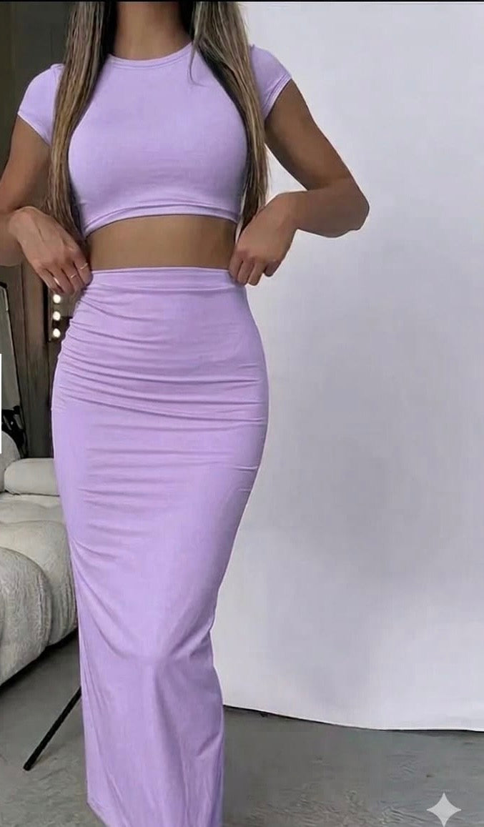 Plain two-piece Set