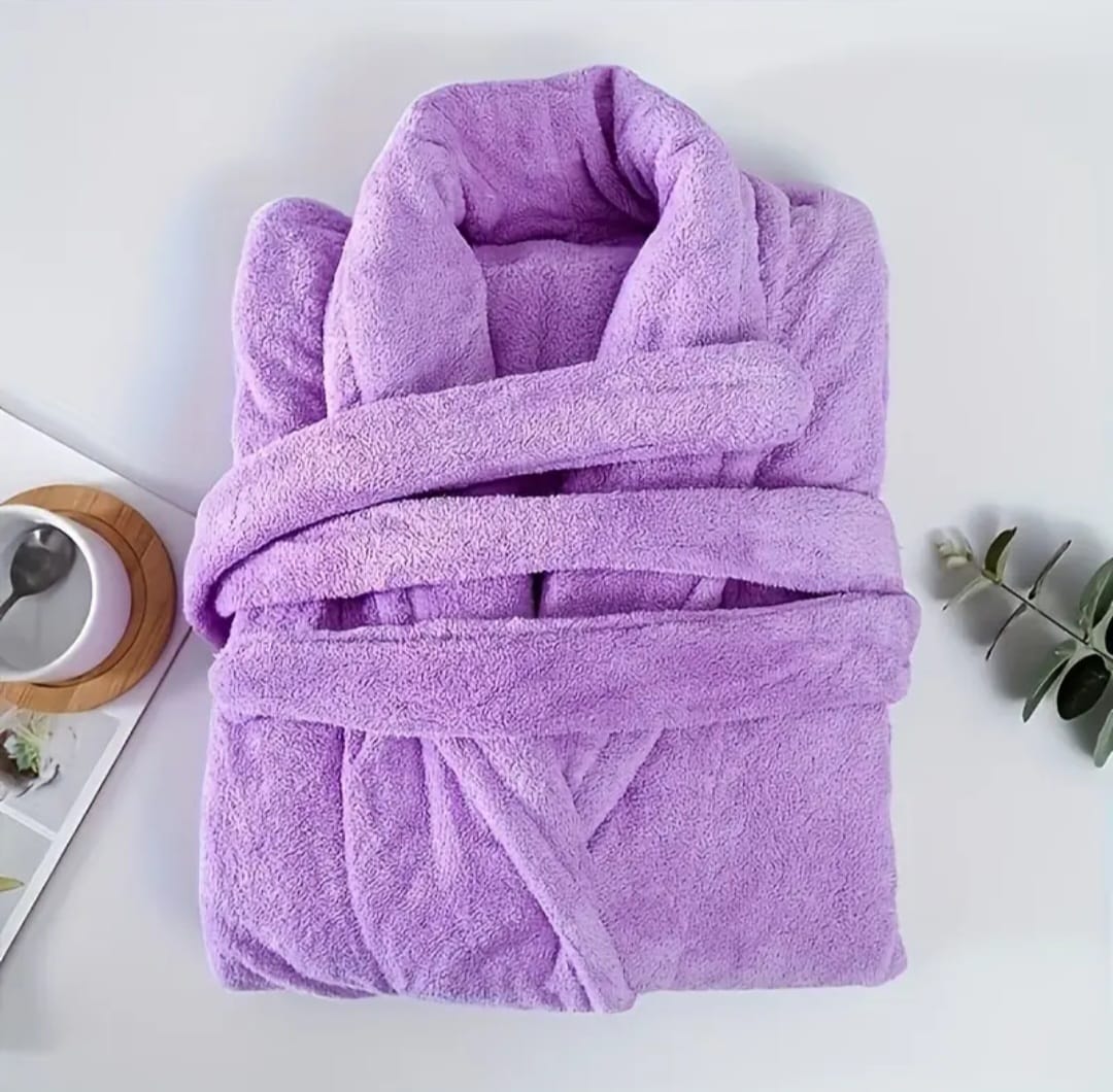 SweetSlumber Embroidery Women Plush Robe, Blue, Suitable For Teenage Girls, Autumn/Winter Homewear  Cozy And Elegant Details, For Fall Winter, Fluffy