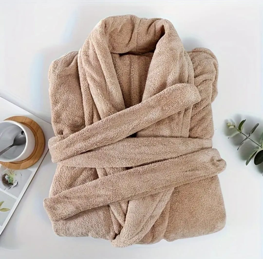SweetSlumber Embroidery Women Plush Robe, Blue, Suitable For Teenage Girls, Autumn/Winter Homewear  Cozy And Elegant Details, For Fall Winter, Fluffy